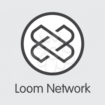 LOOM - Loom Network. The Trade Logo or Emblem of Virtual Currency, Market Emblem, ICOs Coins and Tokens Icon.