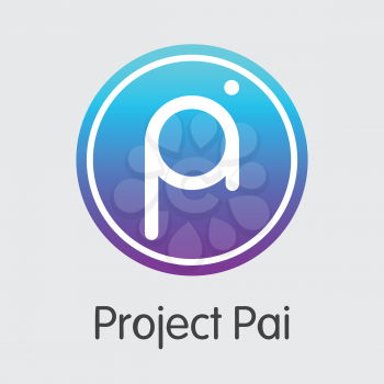 PAI - Project Pai. The Logo or Emblem of Virtual Momey, Market Emblem, ICOs Coins and Tokens Icon.