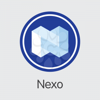 NEXO - Nexo. The Icon or Emblem of Coin, Market Emblem, ICOs Coins and Tokens Icon.