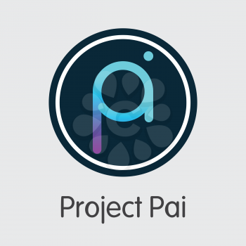 PAI - Project Pai. The Trade Logo or Emblem of Cryptocurrency, Market Emblem, ICOs Coins and Tokens Icon.