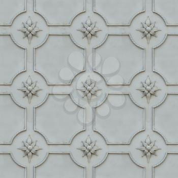 Painted Metal Surface with Wrought Patterns. Seamless Tileable Texture.