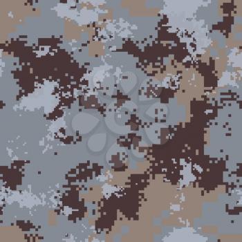 Desert Digital Camouflage. Seamless Tileable Texture.