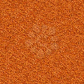 Uncooked Red Lentils Background. Seamless Tileable Texture.