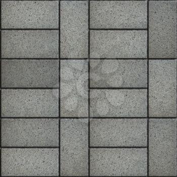 Rectangular Gray Paving Slabs with the Effect of Marble. Seamless Tileable Texture.