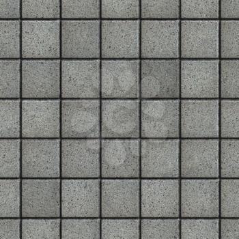 Gray Square  Pavement with the Effect of Marble. Seamless Tileable Texture.