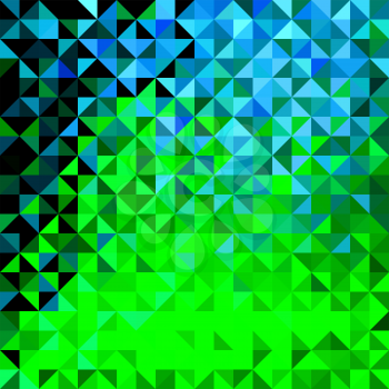 Royalty Free Clipart Image of an Abstract Blue and Green Background