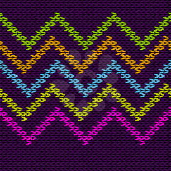 Style Seamless Knitted Pattern
