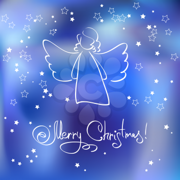 Christmas Card with Angel