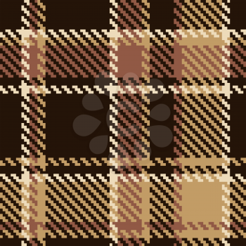 Seamless tartan brown abstract pattern