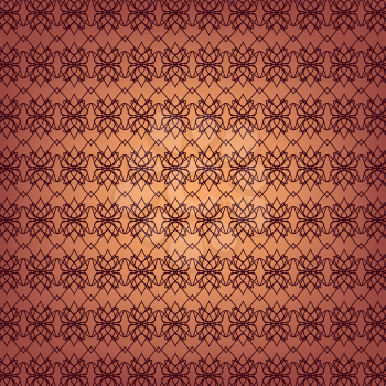Seamless ornamental wallpaper pattern, vector illustration 
