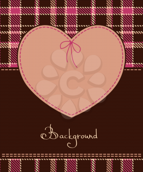 Valentine romantic vector red heart textile label 