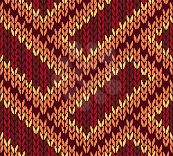 Abstract Ethnic Knitted Seamless Background. Vector illustration 