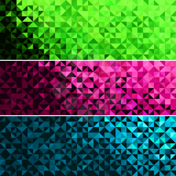 Abstract Light Brilliant Fun Holiday Banner Pattern. Bright Sparkle Blue Pink Green Vector Background