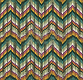 Style Seamless Knitted Pattern. White Green Yellow Orange Color Illustration from my large Collection of Samples of knitted Fabrics