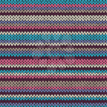 Seamless Color Striped Knitted Pattern