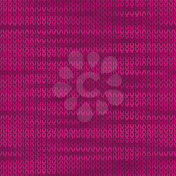 Style Seamless Knitted Melange Pattern. Pink Magenta Color Vector Illustration