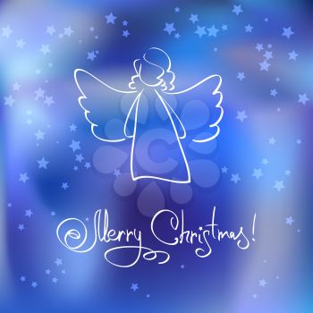 Christmas Card with Angel 