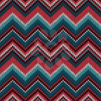 Style Seamless Knitted Pattern. Fashion Color Swatch