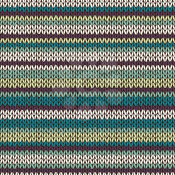 Seamless Color Striped Knitted Pattern