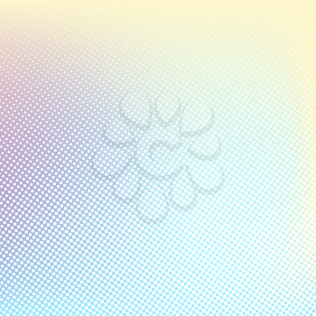 Halftone background. Light yellow blue pink lilac white and yellow color square shape banner
