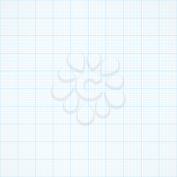 Graph seamless millimeter grid paper. Vector engineering light blue and white color background