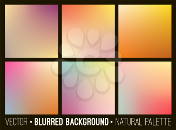 Blurred abstract backgrounds set. Smooth template design for creative decor covers, banners and websites