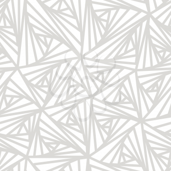 Seamless abstract geometric pattern. Light white and grey line winter background.