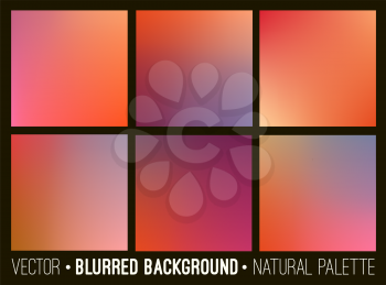 Blurred abstract backgrounds set. Smooth template design for creative decor covers, banners and websites