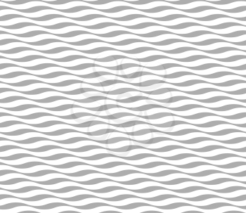 Seamless wave pattern. Abstract modern wavy background. Black and white curved line stripes. Simple and effective creative graphic design for fashion print textile fabric, wrapping and wallpaper