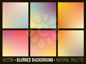 Blurred abstract backgrounds set. Smooth template design for creative decor covers, banners and websites