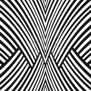 Abstract background. Black and white symmetric pattern.