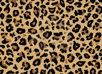 Seamless leopard fur pattern. Fashionable wild leopard print background. Modern panther animal fabric textile print design. Stylish vector color illustration