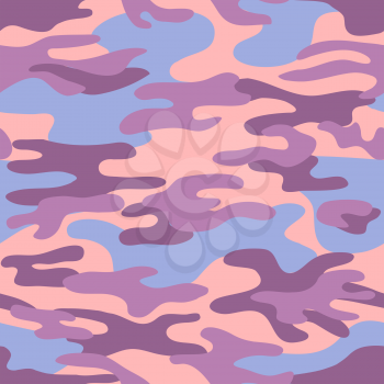 Camouflage seamless pattern in bright colors for printing on fabrics for children's and sportswear