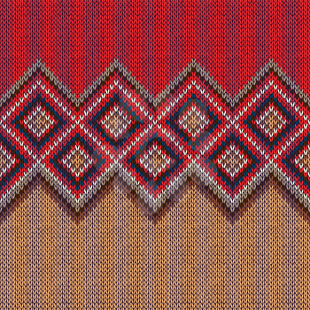 Knitted seamless pattern. Classic knitwear ornament. Fashion trendy stylish background.