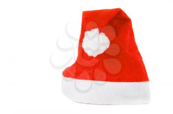 Red christmas hat isolated on a white background