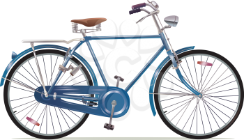 The old blue classic bicycle. This is the great example of an old retro bikes.
Editable vector EPS v.10