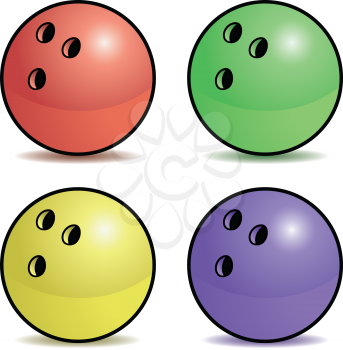 Royalty Free Clipart Image of Bowling Balls