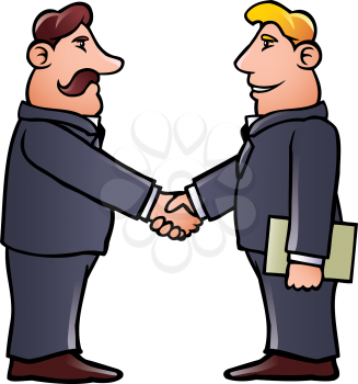 Royalty Free Clipart Image of People Shaking Hands
