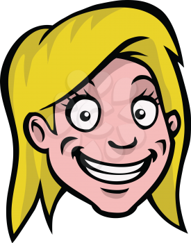 Royalty Free Clipart Image of a Happy girl