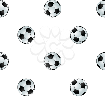 Royalty Free Clipart Image of a Seamless Soccer Background