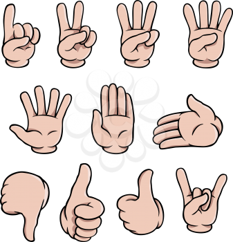 Royalty Free Clipart Image of a Set of Hands