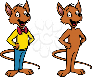 Royalty Free Clipart Image of Two Mice