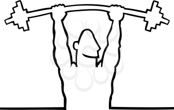 Royalty Free Clipart Image of a Man Working Out