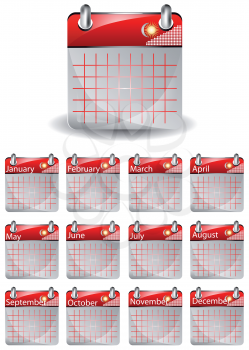 calendar icon isolated on the white background