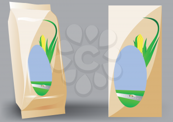 Royalty Free Clipart Image of Two Packages