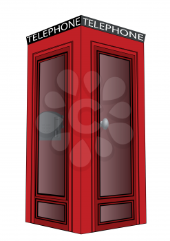 telephone box isolated on a white background