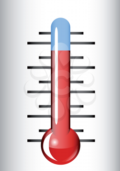 thermometer icon. illustration of red thermometers with levels