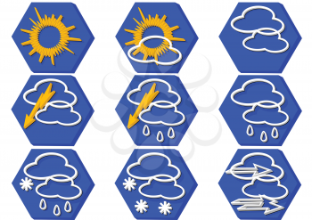 weather icon in flat color isolated on white