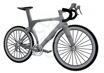 carbon bike isolated on a white background