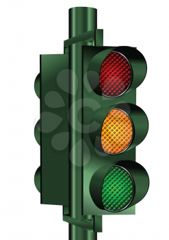 go traffic light isolated on a white background